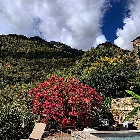 Authentique Maison De Village Corse Vue Santa-Maria-Poggio
